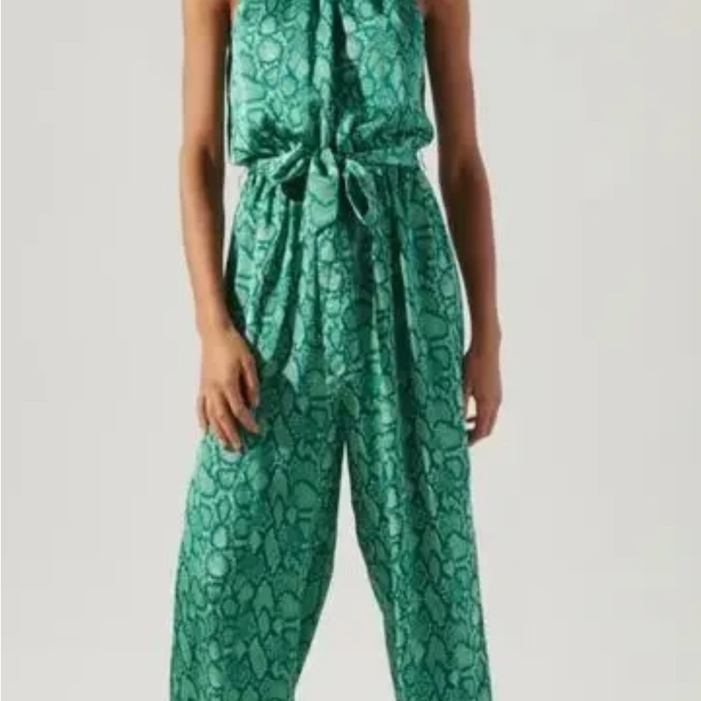 Sugar lips Green snake jumpsuit L